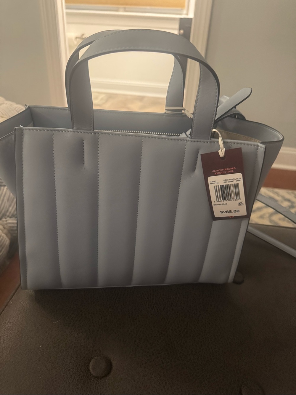 RADLEY LONDON Quilted Light Blue Top-Handle Tote